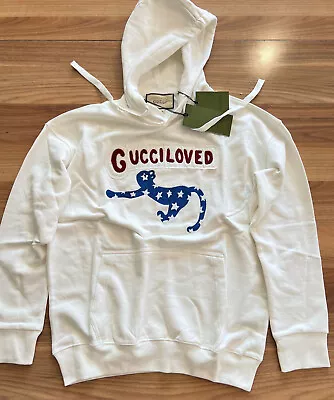 Gucci Long Sleeve Hoodie Shirt Men's Cotton SweatShirt Size Medium • $165