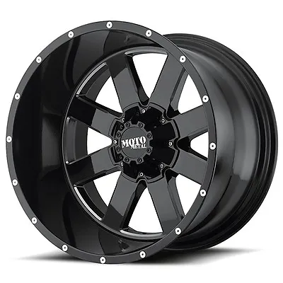20 Inch Black Wheels Rims LIFTED Ford Truck F250 F350 Moto Metal MO962 20x12 NEW • $1240