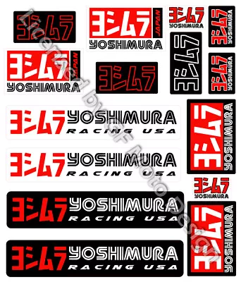 Yoshimura Sponsor Stickers Sheet Stickers Decals Set Honda Suzuki Laminated  • £8.10