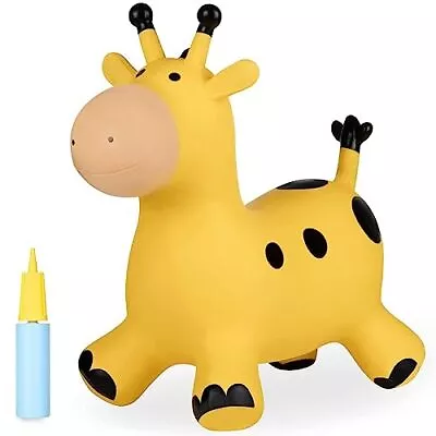 INPANY Giraffe Bouncy Horse Hopper - Inflatable Jumping Horse Ride On Rubber ... • $36.74