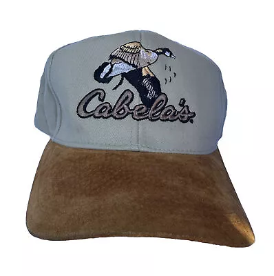 Cabela’s Duck Embroidered Hat Cap VTG Suede Bill Adjustable Gift Sportsman Dad • $13.87