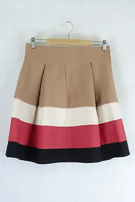 Zara Basics Brown Striped Skirt M By Reluv Clothing • $9.91