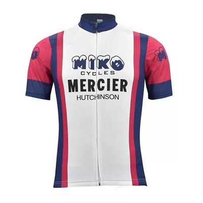 Retro Mens Miko Mercier Cycling Jersey Bicycle Jersey Cycling Shirt Bike Jersey • $20.63