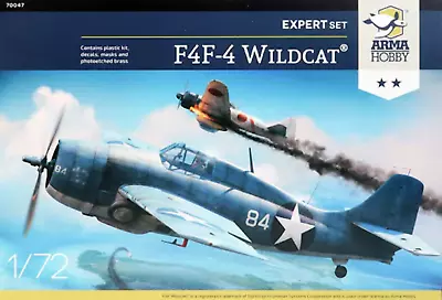 Arma Hobby 1/72 US F4F-4 WIldcat Expert Set 70047 • $29.99