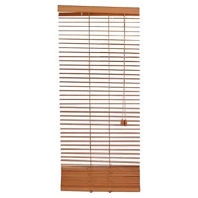 Wooden Venetian Blinds Real Wood Slats Horizontal Window Shades All Sizes PECAN • £23.95