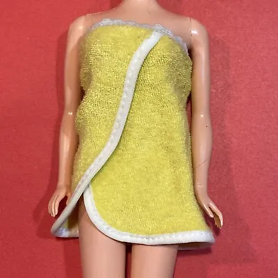Vintage Magic Curl Yellow Barbie Bath Towel Wrap Genuine Mattel Superstar Era ⭐️ • $9.90