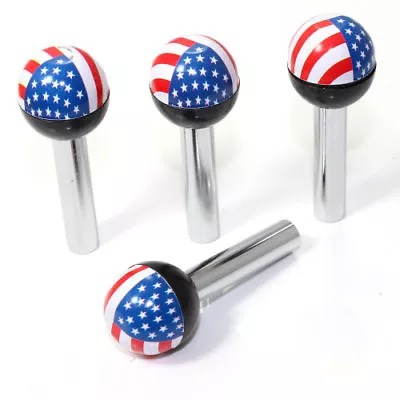 4 American Flag USA Ball Interior Door Lock Knobs Pins For Car-Truck-HotRod • $15.95