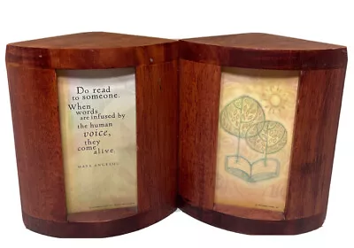 Maya Angelou Life Mosaic Wood Bookends Hallmark Book Lover Gift RARE • $51.56