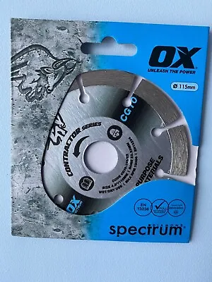 £6.50 • Buy OX SPECTRUM CG10 115/22mm DIAMOND BLADE FOR ALL TYPES OF TILES