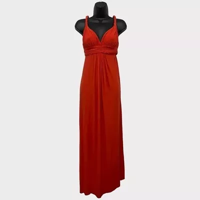 F.E.M. By T-Bags Orange Sleeveless V-Neck Maxi Dress Size XS • $10.84