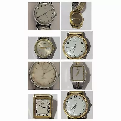 Vtg.  Men's Timex Caravelle Seiko Waltham Wrist Watch Lot Parts Or Repair Women • $19