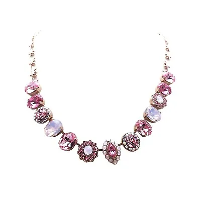 Necklace By Mariana My Treasures Coll. Glamorous Rose Opal And AB Austrian Cr... • $317