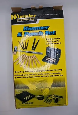WHEELER Hammer & Punch Set 15pc W/ 8 Brass 4 Steel &  2 Plastic Punches • $32.99