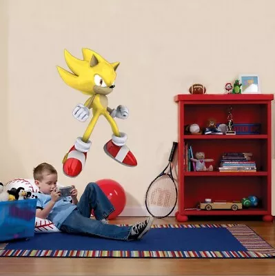 SUPER SONIC The Hedgehog Decal Removable WALL STICKER Home Decor Art Mural • $13.68