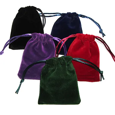 1 X Drawstring Velvet Pouch Pendulum Bag Mojo Jewellery Favours Bag 90 X 65mm • £1.99