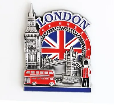 3D - LONDON Metal Fridge Magnet Decor Holiday Souvenir Gift PARIS - NEW YORK • £4.49