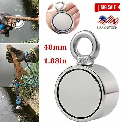 500LBS Fishing Magnet Kit Strong Neodymium Pull Force Treasure Hunt Double Sided • $13.51