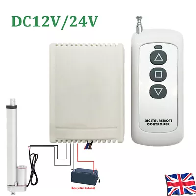 Electric Linear Actuator Controller Wireless Remote Control Receiver DC 12V 24V • £13.60