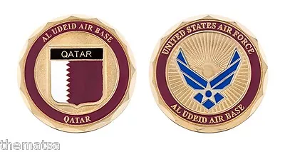 Air Force Al Udeid Air Base Qatar Military 1.75  Challenge Coin • $36.99