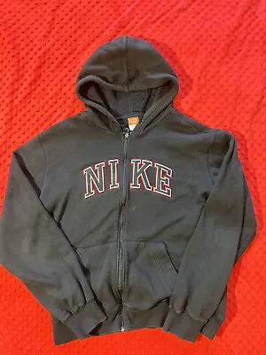 Vintage Nike Y2K Embroidered Spell Out Full Zip Hoodie Sweatshirt Mens XL • $29.99