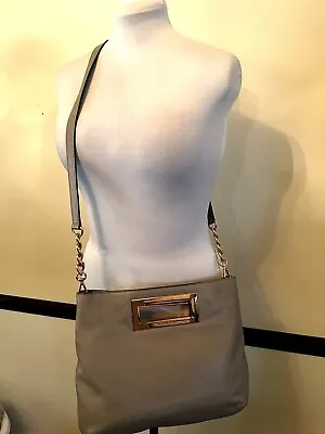 Michael Kors Berkley  GRAY  Leather Convertible Cross Body Bag Clutch • $95