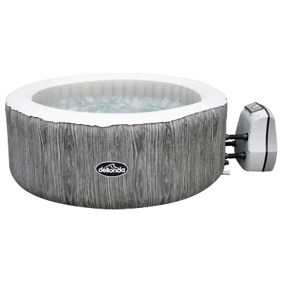 Dellonda 4-6 Person Inflatable Hot Tub Spa With Smart Pump - Wood Effect • £316.19
