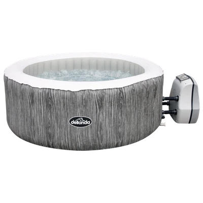 Dellonda 4-6 Person Inflatable Hot Tub Spa With Smart Pump - Wood Effect • £316.19