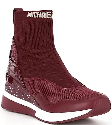 New Michael Michael Kors Swift Stretch Knit Croc Embossed Sneaker Boots • $55
