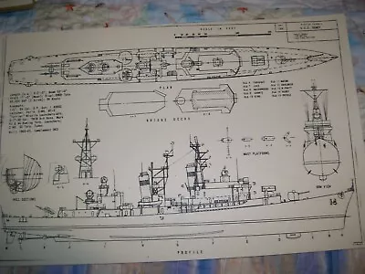 Missile Frigate DEWEY      Ship  Model Boat Plans • $9.59