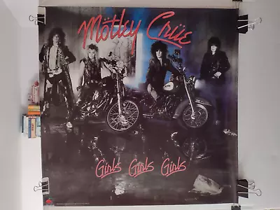 MOTLEY CRUE  Girls Girls Girls ORIGINAL Promo Poster 1987 • $40