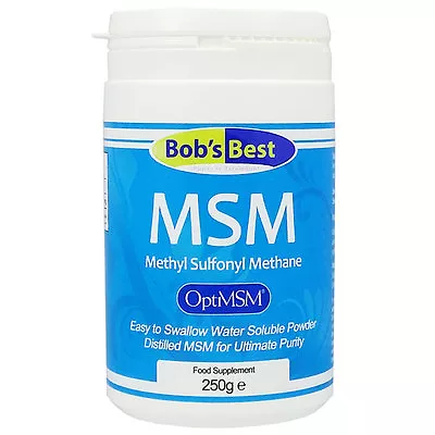 MSM Powder - 250g OptiMSM By Bob's Best - Pure Sulphur Mineral Supplement • £14.99