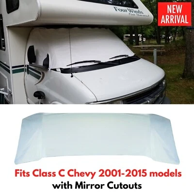 RV Windshield Cover Privacy Fits Chevy 2001-2015 Class C Motorhome UV Sun Proof • $128.49