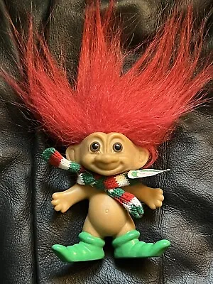 Merry Little Troll By Russ-3  Christmas- Santa's Elf-Red Hair Green Shoes • $6