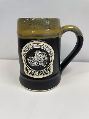 Maryland Renaissance Festival Mug Boars Head Tavern Grey Fox Potty Yellow Black • $24.90