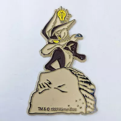 Vintage 1993 Looney Tunes 3  Wile E Coyote Light Bulb Idea Soft-Flex Magnet • $7