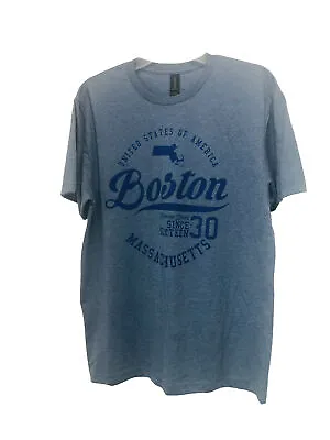 Boston Massachusetts  Blue Men’s Short Sleeve Shirt Size - M- New Without Tags • $12