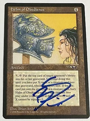 MTG Signed Alliances ALL Helm Of Obedience MINT ::RESERVED LIST:: • $64.99