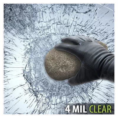 4mil Safety Security Window Film Anti Shatter Clear Glass Protection HOHOFILM • $45