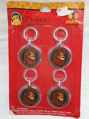 $19.95 • Buy The Lion King Simba Set Of 4 Key Chains Key Rings Party Favors NOS