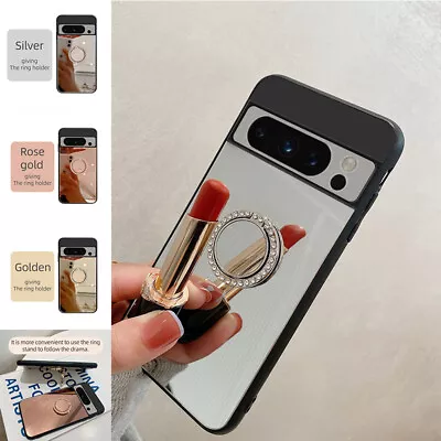 Fr Google Pixel 8 7 6 Pro/7A/6A Slim Makeup Mirror Glitter Ring Stand Case Cover • $9.49