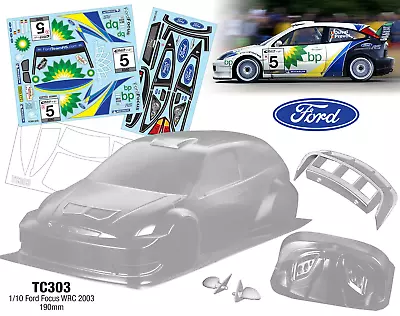 TC303 BP 1/10 Ford Focus WRC 2003 Tamiya #58308 Replica TT01 TT02 HPI 190mm 257 • £38.49