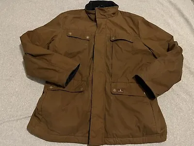 Brooks Brothers Thermore British Millerain Co Brown Coat Jacket Mens 2XL XXL • $240