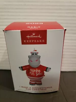 2023 I Want A Hippopotamus For Christmas Magic Sound Hallmark Keepsake Ornament • $18.72