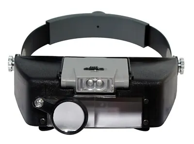Jewelers Head Headband Magnifier LED Illuminated Visor Magnifying Glasses Loupe • $13.98