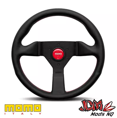 GENUINE MOMO Montecarlo W/ Red Stitching Steering Wheel 320mm • $399