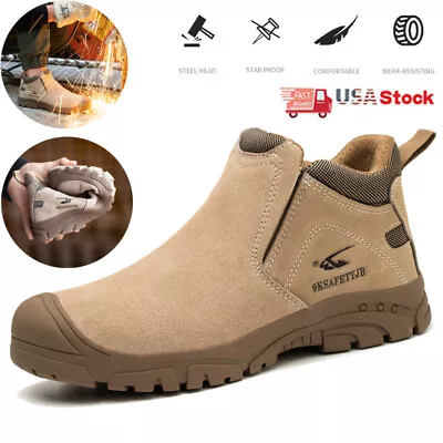 Men Safety Shoes Outdoor Work Composite Toe Anti-Slip Anti-Scald Boots Size 9 • $41.84