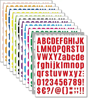 12 Sheets Alphabet Stickers 1512 Alphabet Stickers Vinyl Self-Adhesive Number Al • $10.81