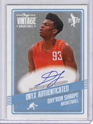 $2.77 • Buy 2021-22 Onyx Vintage Day'Ron Sharpe Blue Rookie Auto RC #VADS