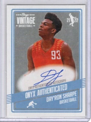 $2.77 • Buy 2021-22 Onyx Vintage Day'Ron Sharpe Blue Rookie Auto RC #VADS