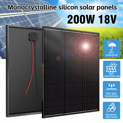 200W Watt 12V Mono Solar Panel Charging Battery Power RV Home Boat Camp Off-Grid • $77.99
